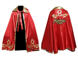 Custom Batman Muay Thai Robe / Batman Robe : Red/Gold